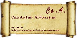 Csintalan Alfonzina névjegykártya